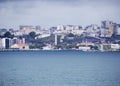 Salvador, Brazil, a view of the city from the sea. The Lacerda Elevator.