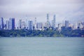 Salvador, Brazil, a view of the city from the sea.