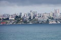 Salvador, Brazil, a view of the city from the sea.