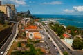 Lacerda Elevator and All Saints Bay Baia de Todos os Santos in Salvador, Brazil Royalty Free Stock Photo