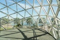 Salvador Dali museum in St. Petersburg, Florida - view on St. Pete`s Pier through the windows of the museum Royalty Free Stock Photo