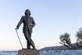 Salvador Dali`s standing with the cane statue by Joaquim Ros i Sabate, Cadaques