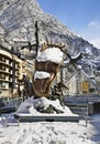 Salvador Dali sculpture, Nobility of Time in Andorra la Vella. Andorra