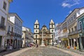 Salvador de Bahia, Pelourinho view with a  Colonial Church, Brazil, South America Royalty Free Stock Photo