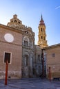 Salvador de Zaragoza Cathedral in Zaragoza, Spain Royalty Free Stock Photo