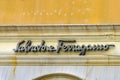 Salvadore Ferragamo sign on shop facade Royalty Free Stock Photo