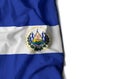 salvadorean wrinkled flag, space for text