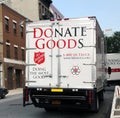 Salvation army pick-up truck.