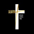 Salvation, Jesus loves you Christian t shirt design Royalty Free Stock Photo