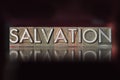 Salvation Letterpress Royalty Free Stock Photo