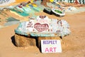 Salvation Mountain - Respect The Art Royalty Free Stock Photo