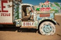 Salvation Mountain in Sonoran desert, Southern California Royalty Free Stock Photo