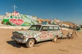 Salvation Mountain in Sonoran desert, Southern California Royalty Free Stock Photo