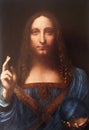 The Saviour Of The World. Oil picture by Unknown -Leonardo Da Vinci, 1500 last location the Louvre Museum