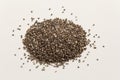 Chia Seed. Pile of grains. Top view.
