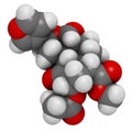 Salvinorin A entheogen molecule. Psychotropic molecule from Salvia divinorum. Royalty Free Stock Photo