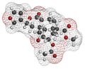 Salvinorin A entheogen molecule. Psychotropic molecule from Salvia divinorum. Royalty Free Stock Photo