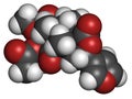 Salvinorin A entheogen molecule. Psychotropic molecule from Salvia divinorum. Royalty Free Stock Photo