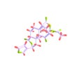 Salvinorin molecule isolated on white Royalty Free Stock Photo