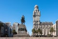 Salvo Palace on the Independence Square, Montevideo, Uruguay Royalty Free Stock Photo