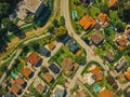 Salzburg aerial view of residential suburb