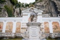 Salzburg, Austria, 28 August 2021: Karajan Square and Horse Pond, place to wash parade horses of prince archbishops, baroque Royalty Free Stock Photo