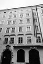 SALZBURG, AUSTRIA, 2 AUGUST 2020: Museum and house where Mozart was born Royalty Free Stock Photo