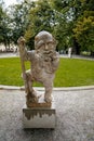 Salzburg, Austria, 28 August 2021: Zwerglgarten or Dwarf Garden in Mirabell palace, Mirabellgarten or Mirabell garden at summer