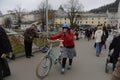 Salzburg. Austria. Christmas market in the old town. December 2014