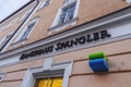 Logo at the entrance of Bankhaus Spangler in Salzburg, Austria