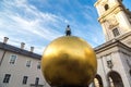 Golden globe in Salzburg, Austria Royalty Free Stock Photo