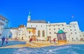 The large courtyard of Hohensalzburg Castle, Salzburg, Austria Royalty Free Stock Photo