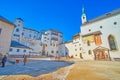 The courtyard of Hohensalzburg Castle, Salzburg, Austria Royalty Free Stock Photo