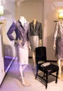 Showcase of fashion boutique women`s clothing