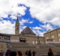 Traditional temporary concert hall in the open air for opera sta Royalty Free Stock Photo