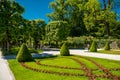 SALZBURG, AUSTRIA - June 03, 2019: View into nice garden of famous castle Mirabell