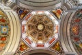 Interior of Salzburg Cathedral or Salzburger Dom is baroque roman catholic church in Salzburg. Austria Royalty Free Stock Photo