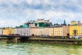 Salzburg , Austria - Watercolor style drawing