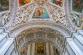 Salzburg Cathedral or Salzburg Dom is the baroque roman catholic church with white painted ceiling in Salzburg, Austria Royalty Free Stock Photo