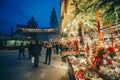 Salzburg Christmas Christkindl advent Market seen trough a Chris