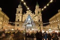 Salzburg Christmas Market at Night