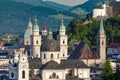 Salzburg, city in Austria, view at the old town and historic centre Royalty Free Stock Photo