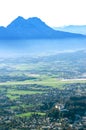 Salzburg city and basin, and Chiemgau Alps, as seen from Gaisberg mountain