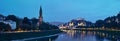 Salzburg city evening panorama