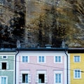 Salzburg colorful house Royalty Free Stock Photo