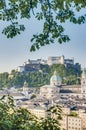 Salzburg general view from Capuchin Monastery Kapuzinerkloster