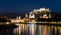 Salzburg night scape, Austria