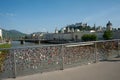 Salzburg, padlocks of love on a bridge, the Makartsteg, honey moon people love it in summer