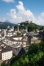 Salzburg panorama during summer time, Salzburg, Austria, vertical Royalty Free Stock Photo