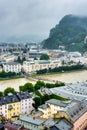 Salzburg seen from Monchsberg, Austria